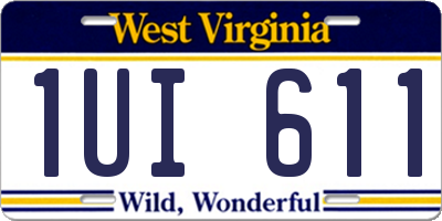 WV license plate 1UI611