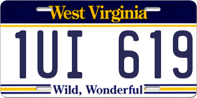 WV license plate 1UI619