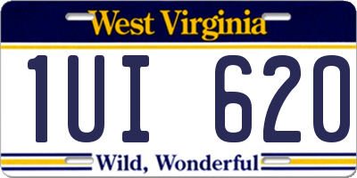 WV license plate 1UI620