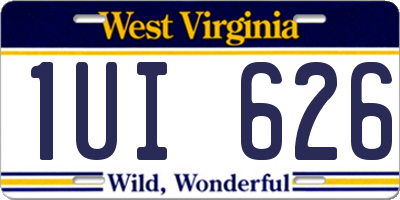 WV license plate 1UI626