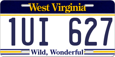 WV license plate 1UI627