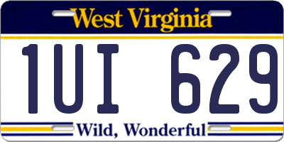 WV license plate 1UI629