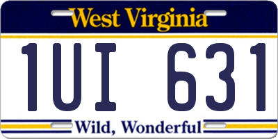 WV license plate 1UI631
