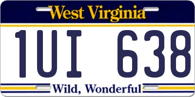 WV license plate 1UI638