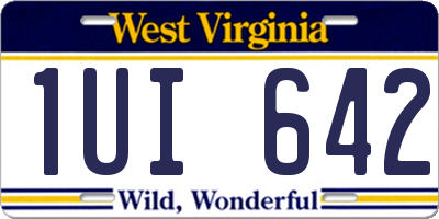 WV license plate 1UI642