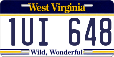 WV license plate 1UI648