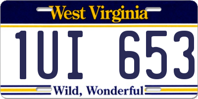 WV license plate 1UI653
