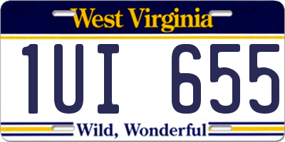 WV license plate 1UI655