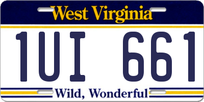 WV license plate 1UI661