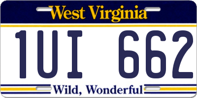 WV license plate 1UI662