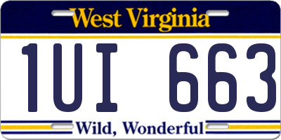 WV license plate 1UI663