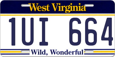 WV license plate 1UI664