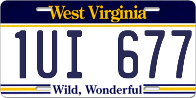 WV license plate 1UI677