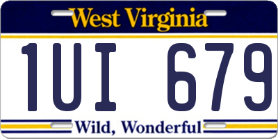 WV license plate 1UI679