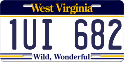 WV license plate 1UI682