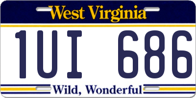 WV license plate 1UI686