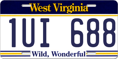 WV license plate 1UI688