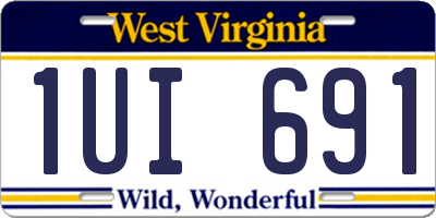 WV license plate 1UI691