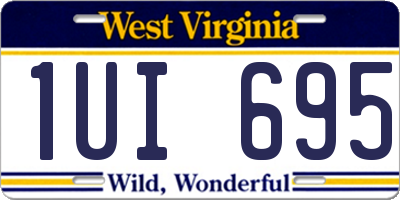 WV license plate 1UI695
