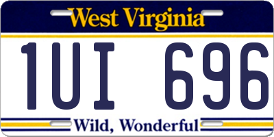 WV license plate 1UI696