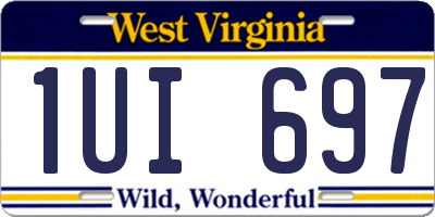 WV license plate 1UI697