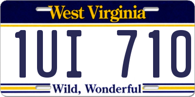 WV license plate 1UI710