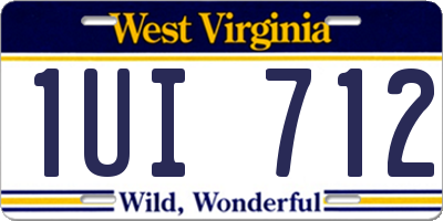WV license plate 1UI712