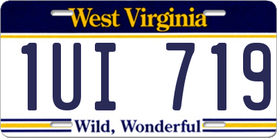 WV license plate 1UI719