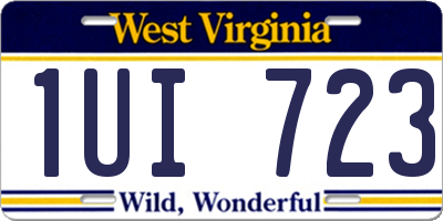 WV license plate 1UI723