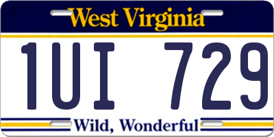 WV license plate 1UI729