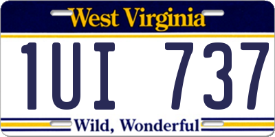 WV license plate 1UI737