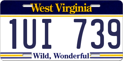 WV license plate 1UI739