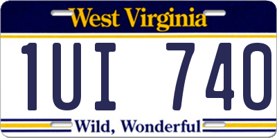 WV license plate 1UI740