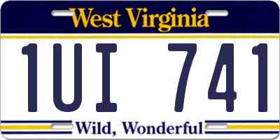 WV license plate 1UI741