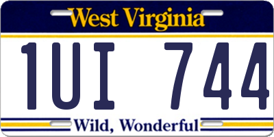 WV license plate 1UI744
