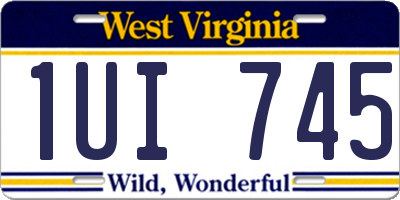 WV license plate 1UI745