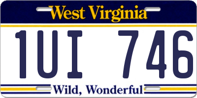 WV license plate 1UI746