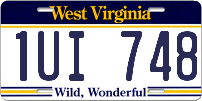 WV license plate 1UI748