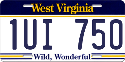 WV license plate 1UI750