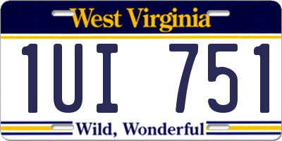 WV license plate 1UI751