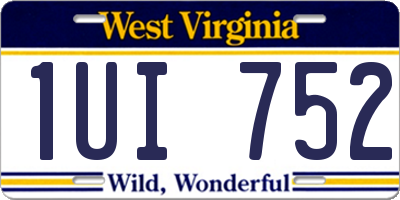 WV license plate 1UI752