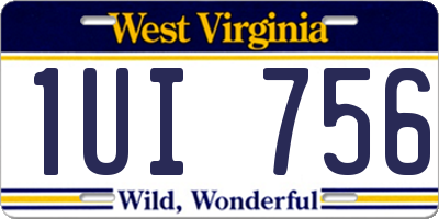 WV license plate 1UI756