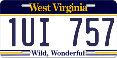 WV license plate 1UI757