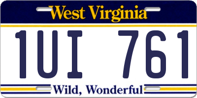 WV license plate 1UI761