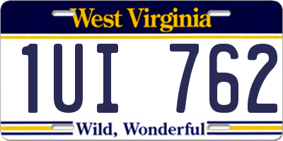 WV license plate 1UI762