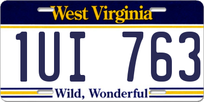 WV license plate 1UI763