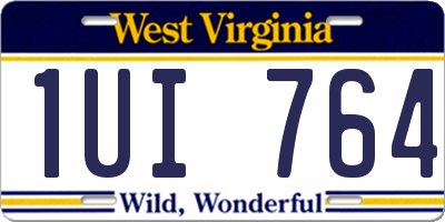 WV license plate 1UI764