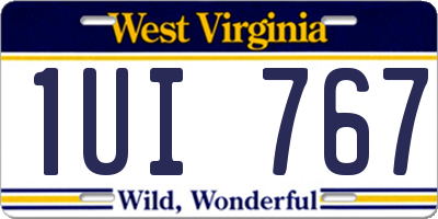 WV license plate 1UI767
