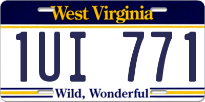 WV license plate 1UI771