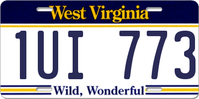 WV license plate 1UI773